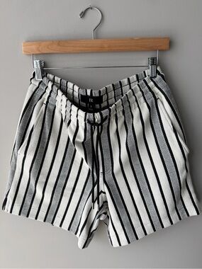 Banana Republic Black and White Striped Knit Shorts